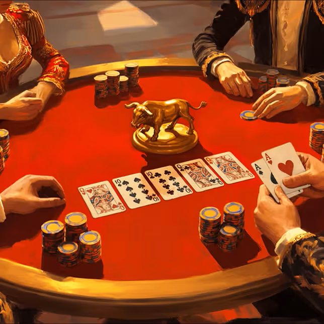 Scena przy stole pokerowym w Casinia Casino, gracze trzymają karty i żetony, ilustrując ofertę cashback 25% do 200 €.